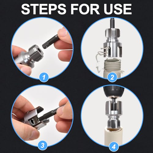 2PCS PVC Pipe Threader Kit, Dual-Function Tool for Plumbers & DIY - style: 2