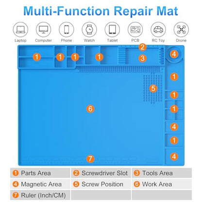 STREBITO Soldering Mat Large, Up to 932°F Heat Resistant 21.7"x15.8''