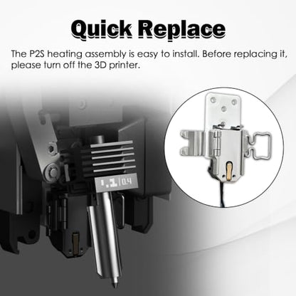 P2S Hotend Heating Assembly Kit High Temperature Resistant Quick Replace - size: 1 PCS