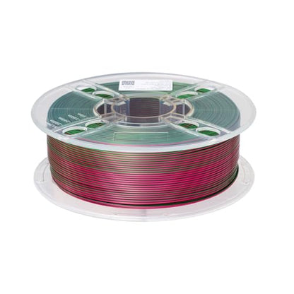 CC3D Silk Dual Color PLA Filament Red Green PLA Filament 1.75mm 1KG 3D Printer Filament Two Color Coextrusion Filament PLA Shiny Metallic Filament 3D Printing Material Red Green Bicolor PLA Filament - color: Silk Rose/Green