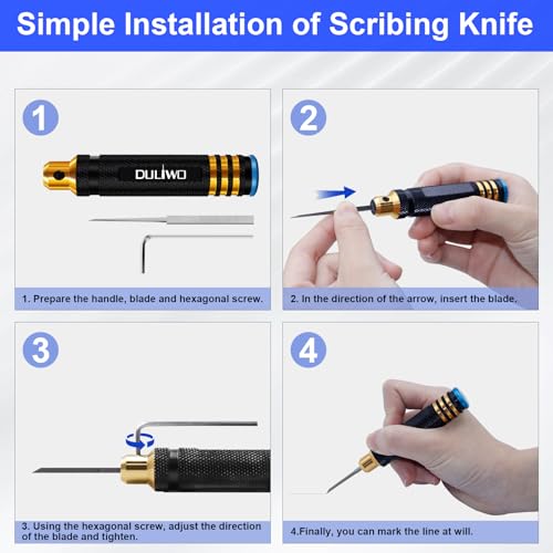 Model Scriber Tool Kit, 7-Blade Chisel Set for Gunpla