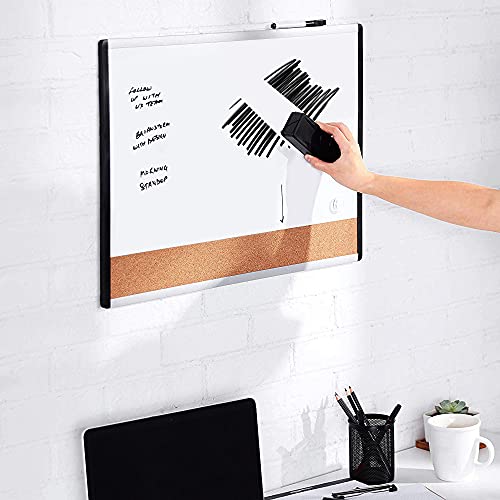 Amazon Basics Dry-Erase Whiteboard Erasers with Soft Pile, for School, Office, Home, and Classroom, Black, 4-Pack - size: 4-Pack