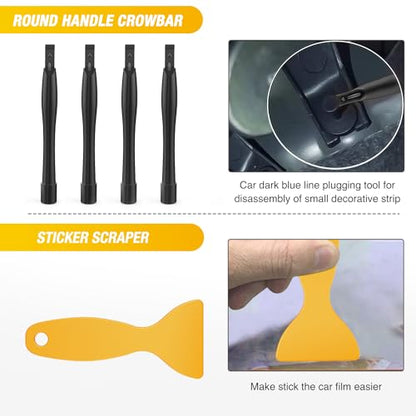 GOOACC 102Pcs Car Push Retainer Clips & Auto Fasteners Assortment - color: 102Pcs Black