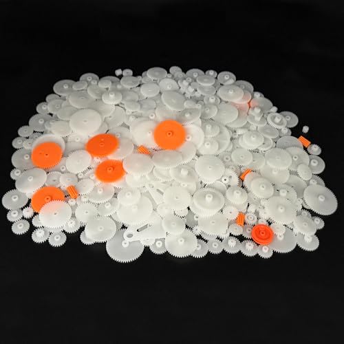 440PCS RC Toy Plastic Gear Toy DIY Gear Kit for RC Car Truck Robot Boat DIY Model Toy Electric Motor Gear Replace Parts (440)