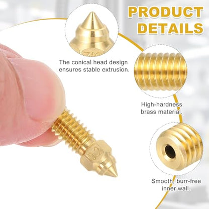 uxcell 10 Pcs 0.8mm Brass Nozzles M6 Thread for K1 3D Printers - size: 0.8mm