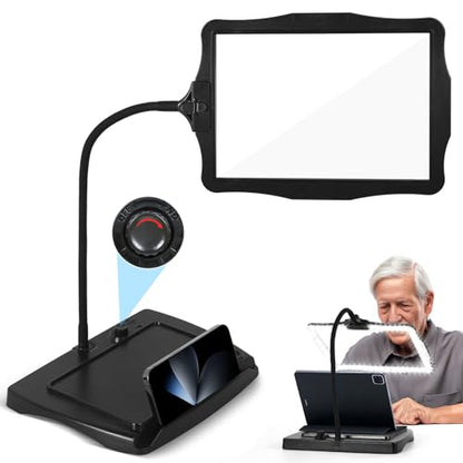 Magnifying Glass with Light and Stand 50 Ultra-Bright LEDs Black - color: Black