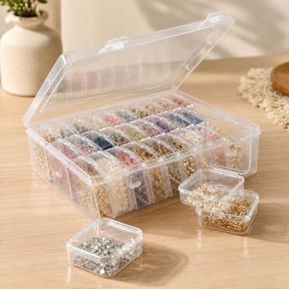 Bead Organizer Box, 31‑Pcs Small Plastic Storage Box, Mini Plastic