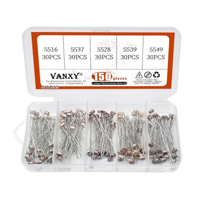 5Values 150pcs Photoresistor Kits 5516 5537 5528 5539 5549 LDR Resistor