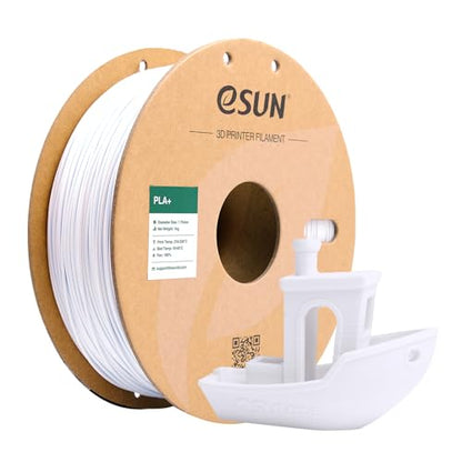 eSUN PLA+ Filament 1.75mm, 3D Printer Filament PLA Plus, Dimensional Accuracy +/- 0.03mm, 1KG Spool (2.2 LBS) 3D Printing Filament for 3D Printers, Cold White - color: A-cold White, size: 1KG
