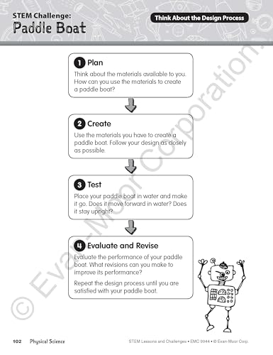 Evan-Moor Stem Lessons and Challenges, Grade 4 Homeschooling & Classroom Resource Workbook, Life, Earth and Physical Science Problem Solving, Peer Collaboration, Real-World, Visual Literacy, Printable