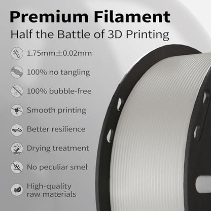 PLA+ Filament 1.75mm Clear 1kg,Dimensional Accuracy +/- 0.02mm - color: Clear