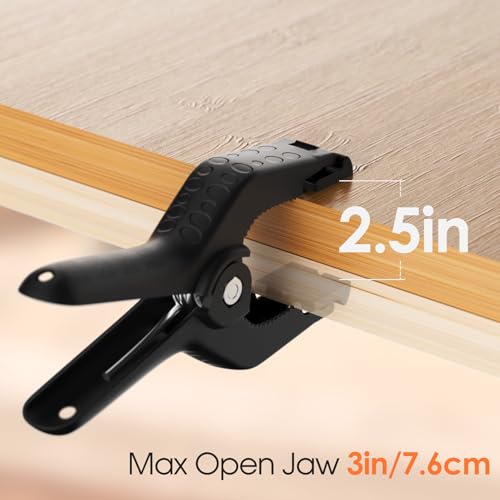 Spring Clamps Heavy Duty, 6in Plastic Backdrop Clips, 6 Pack Black - color: Black, size: 6in