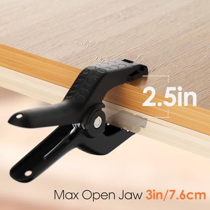 Spring Clamps Heavy Duty, 6in Plastic Backdrop Clips, 6 Pack Black - color: Black, size: 6in