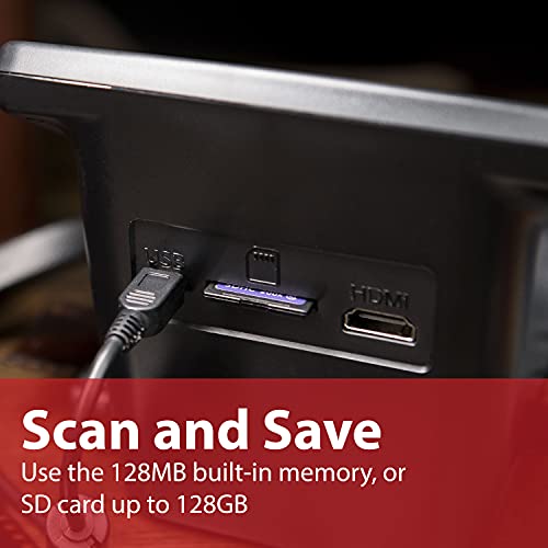 Magnasonic All-in-One 24MP Film Scanner with Large 5" Display & HDMI, Long Tray 35mm Slide Film Holders, Converts 35mm/126/110/Super 8 Film & 135/126/110 Slides into Digital Photos - size: Film Scanner + 3 Slide Film Holder Trays