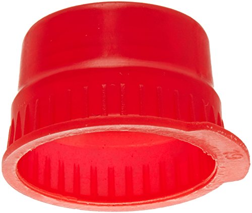Globe Scientific 113146R Polyethylene Snap Cap with Single Thumb Tabs for 13mm Glass/Evacuated Tubes and 12mm Plastic Test Tubes, 13mm Size, Red (Case of 1000)