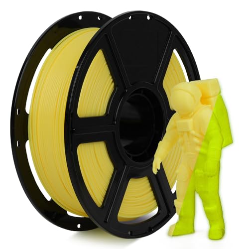 FLASHFORGE Glow in The Dark Rapid PLA Filament 1.75mm, High Flow Speedy 3D Printer Filament Luminous Yellow, Max 500mm/s High-Speed Printing, High Brightness and Long-Lasting Glowing Effect - color: Luminous Yellow