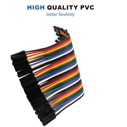 240pcs Dupont Wire Kit 10cm, 2-Pack Breadboard Jumper Cables 40-Pin M-F/M-M/F-F, Solderless Prototyping Wires in Plastic Storage Box for Arduino Raspberry Pi Electronics Projects - size: 10cm 240PCS