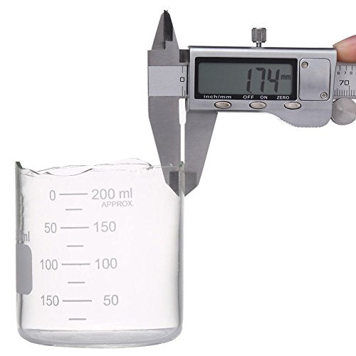 Glass Measuring Low Fomm Beaker Set with 6Pcs Glass Stir Sticks
