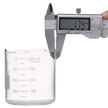 Glass Measuring Low Fomm Beaker Set with 6Pcs Glass Stir Sticks