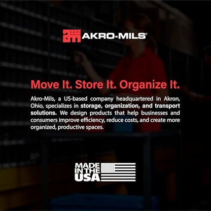 Akro-Mils 30240 AkroBins Plastic Storage Bins, 15"x8"x7", Yellow, 12-Pack - color: Yellow