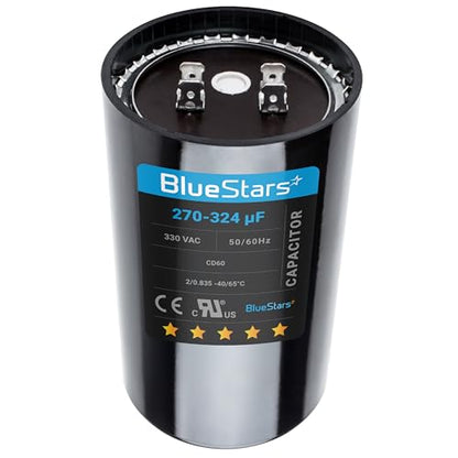 [2025 Upgraded] BlueStars 270-324 uF MFD 330 VAC Motor Start Capacitor