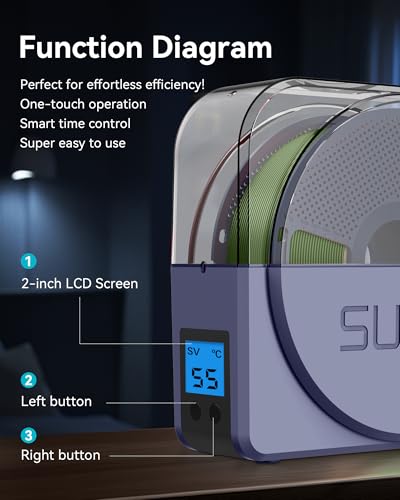 SUNLU 3D Printer Filament Dryer Boxer S1 Plus, Blue Grey - color: S1 Plus Bluegrey