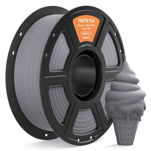 ELEGOO Matte PLA 3D Printer Filament 1.75mm Slate Grey 1KG - color: 1kg Slate Grey