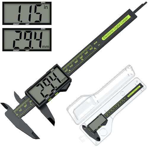 Digital Calipers, Caliper Measuring Tool with Large LCD Screen(6Inch/150mm) - color: Black
