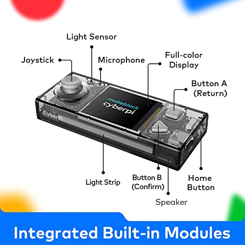 Makeblock CyberPi Project-Based Kit: Coding for Kids 8-12, STEM Programmable Robot with Scratch & Python Support, IoT Technology & Built-in WiFi Module - style: Cyberpi Coding Kit