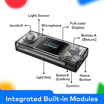 Makeblock CyberPi Project-Based Kit: Coding for Kids 8-12, STEM Programmable Robot with Scratch & Python Support, IoT Technology & Built-in WiFi Module - style: Cyberpi Coding Kit