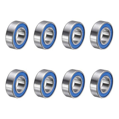 uxcell 8 Pcs 688-2RS Deep Groove Micro Bearing, 8x16x5mm Chrome Steel - size: 688-2RS