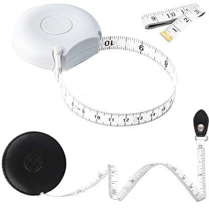 Tape Measure Body Measuring Tape 80inch/205cm Lock Pin Retract Tape Measure for Tailor Fitness Clothes Sewing Handcrafts Weight Loss Body Measurement - color: White Black White 80 inch 3 pack