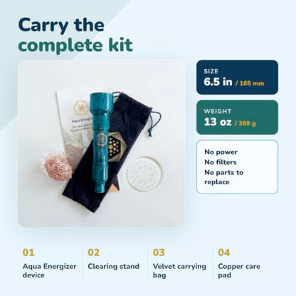Structured Water Copper Device H3O2, Natural, Crystals, Trace Minerals, Kit