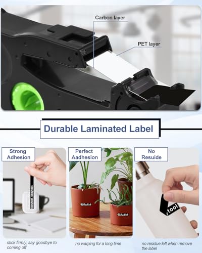 2 Pack Compatible with P-Touch TZe-335 AZE-335 TZ-335 White on Black 12mm 0.47'' Laminated Label Tape Replacement for Ptouch PT-H100 PT-D200 D210 D400 PT-P700 PT-1000 PT-2030 Label Maker - color: White on Black, size: 12mm