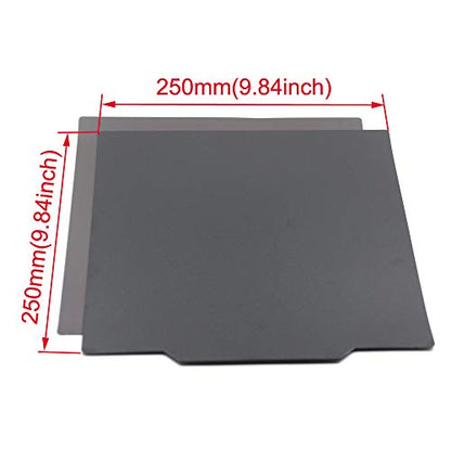 Flexible Removable Build Surface 250x250mm for 3D Printer Heated Bed (250x250mm) - size: 250x250mm