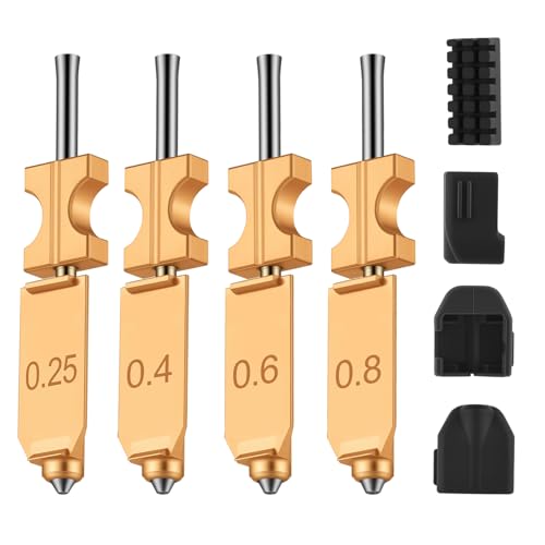 4PK Upgraded All-Size Hotend Kit for Flashforge AD5X Quick-Detachable Nozzle Extruder, Rapid Heating, with Extra 4PK Silicone Cover 4PK Nozzle Brush - color: Hotend for AD5X 4PK