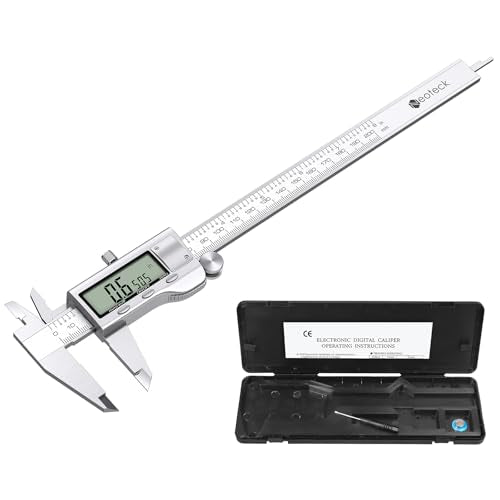 Neoteck 8 inch/200 mm Digital Caliper Vernier Caliper Stainless Steel Ruler