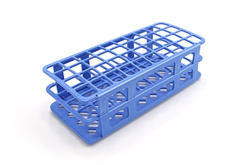 Heathrow Scientific HEA243071B Fold and Snap Rack for 21mm Tubes, Blue - size: 21mm, style: Blue