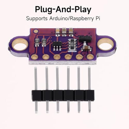 5 Pcs VL53L0X Lidar Sensor 2m Range High Precision Single-Point Distance Sensor GY-VL53L0XV2 Compact Lightweight ToF Module with I2C Interface for Arduino Raspberry Pi Robot IoT Projects Smart Homes - color: Purple