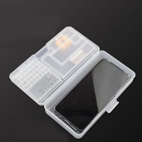 Clear Rectangular Double Layer Component Containers Hardware Organizers Box Storage Box Holder Component Storage Organization Tool