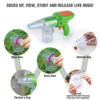 PLAY Bug Catcher Kit,Outdoor Toys for Kids Ages 4-8 8-12,Bug Catcher Vacuum with Critter Habitat Case,Butterfly net,Magnifying Glass,Toddler Outside Toys for 3 4 5 6 7 8+ Year Old Boys Birthday Gift