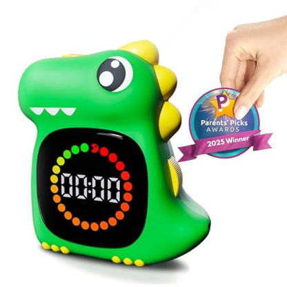 Visual Timer for Kids, Green Dino Kid Timer Clock Potty Training - color: Green