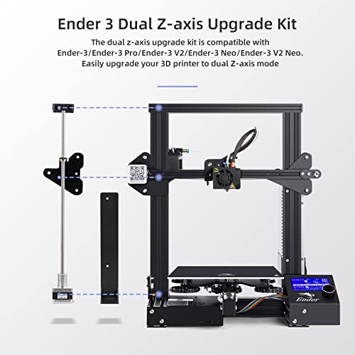 Creality 3D Printer Ender 3 Dual Z-axis Upgrade Kit Bundle with 74Pcs 3D Printing Tool Wrap Kit