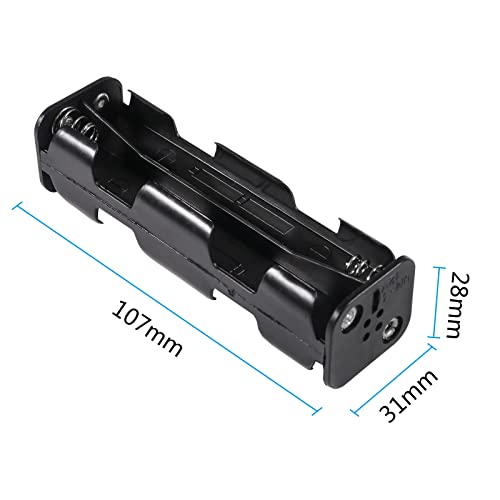 3pcs 8 AA Battery Holder 12v AA Battery Holder 8 X AA Battery Holder with Wires and I-Type 9V Battery Clip Connector Two Layers Battery Case Long Strip Type - color: 3pcs 8 AA Battery Holder with 9V Connector