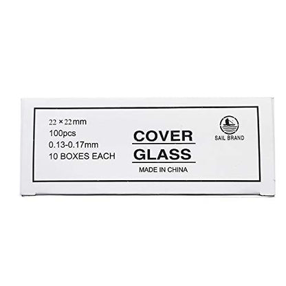 microscope accessories cover glasses Glass Microscope Cover Slip 22mm Length, 22mm Width(1000 pcs.)