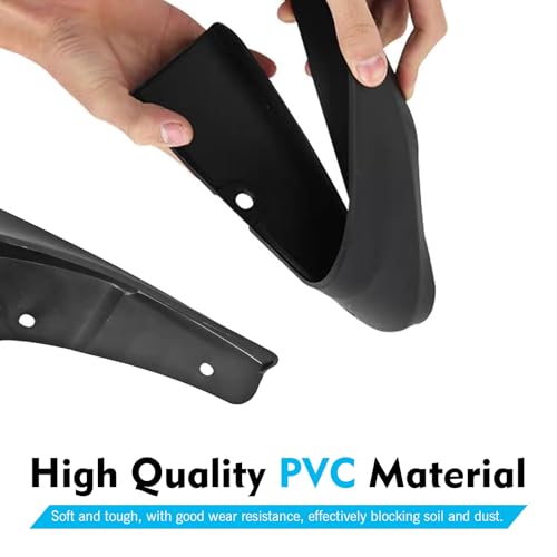 2 PCS Mud Flaps, 8.27 × 12.60 Inches Mud Guards, Flexible Front & Rear Mudflaps Protection Shield, Universal for Car, Truck, SUV (Black)