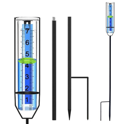 Rain Gauge Outdoor, Large Easy-Read Numbers with Floating Marker