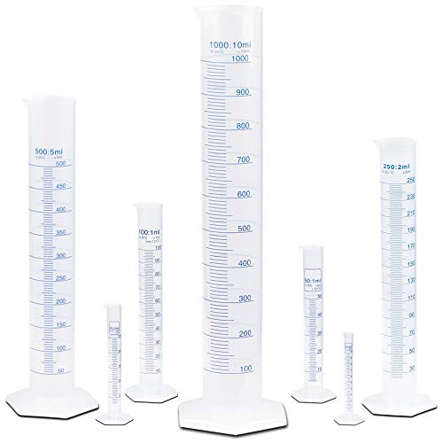 25ml Plastic Graduated Cylinder, Printed Graduations, Single Metric Scale, Polypropylene, Karter Scientific 237J3 (Single) - size: 25ML, style: PACK OF 1