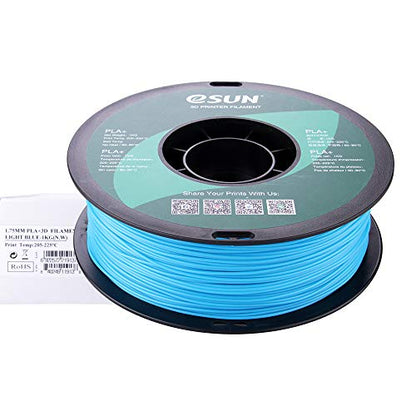 eSUN PLA PRO (PLA+) 3D Printer Filament, Dimensional Accuracy +/- 0.03mm, 1kg, Plastic Spool, 1.75mm, Light Blue - color: Light Blue
