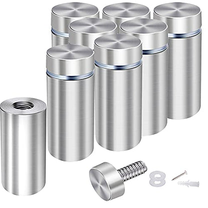 1 x 4 Inch Wall Standoffs Screws Mounting Sign Standoff Hardware, 8 Pack - size: 1"x4"